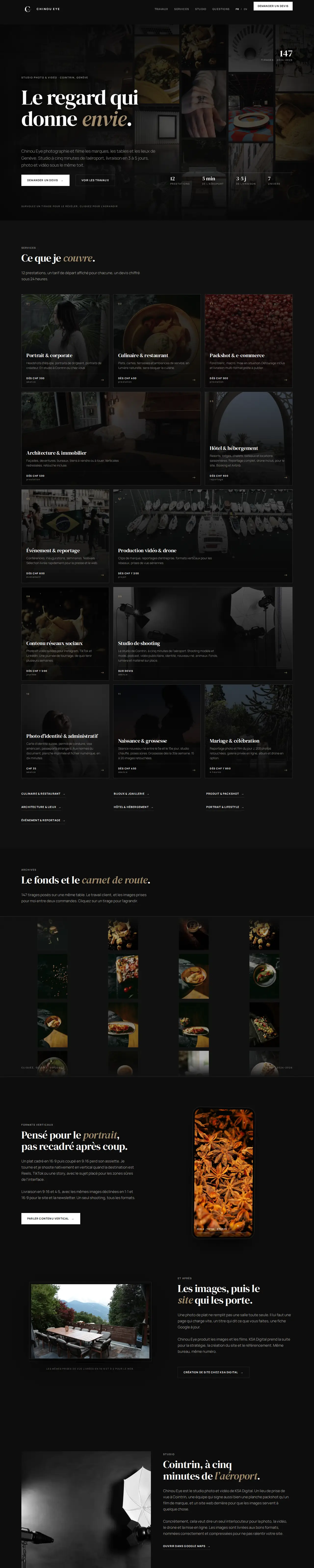 Site Chinou Eye affiché sur ordinateur